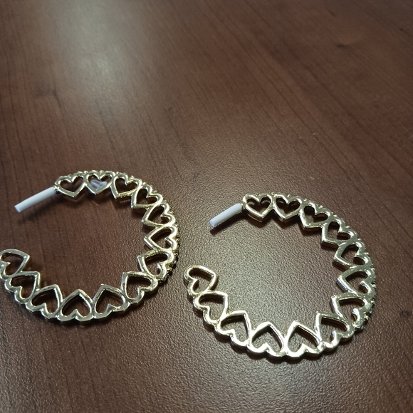 Heart Hoop Earrings - Picture 8 of 8